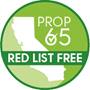 California prop 65 red list free badge